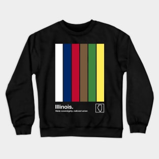 Illinois State Flag  // Original Minimalist Artwork Poster Design Crewneck Sweatshirt